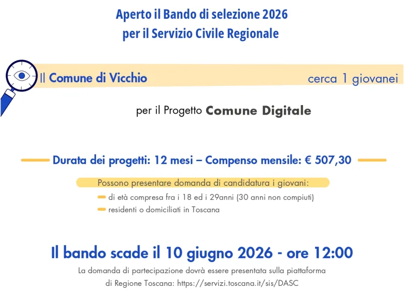 1 anno in Comune